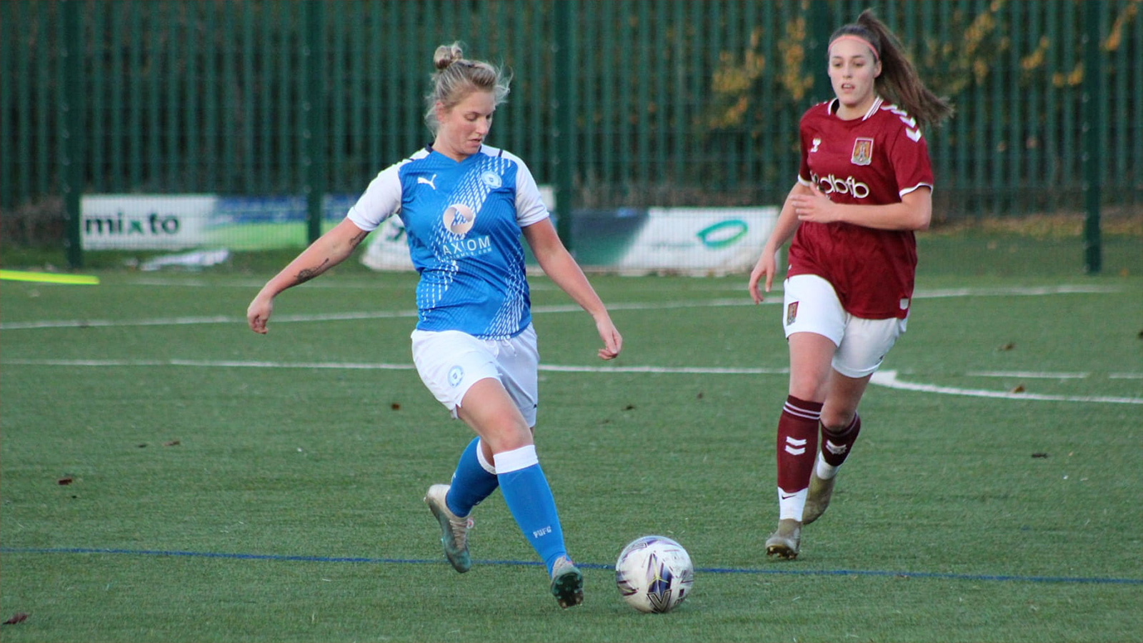 Stacey McConville in action against Northampton Town Development