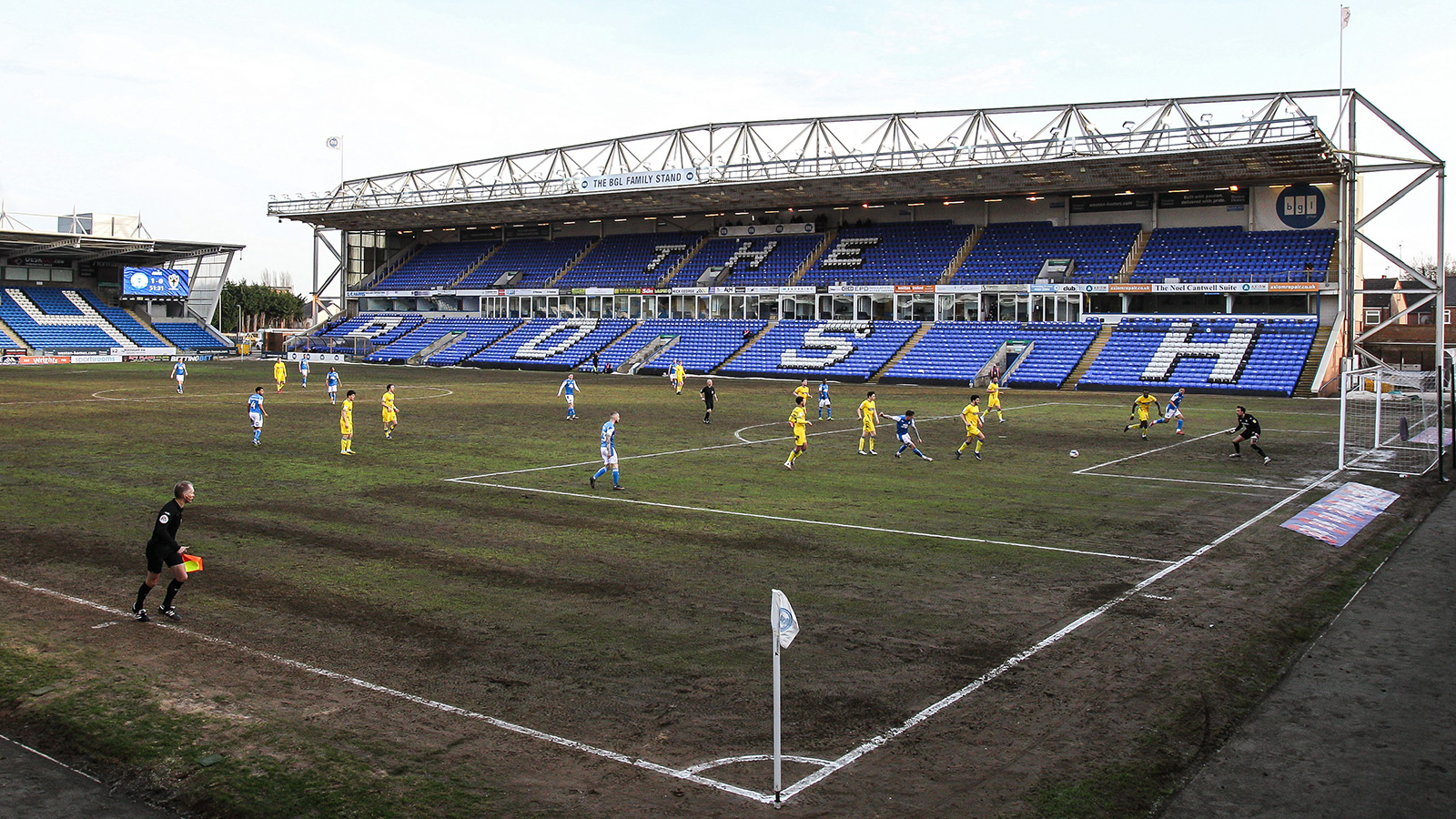 20th February '21 | Sammie Szmodics scores in a win over AFC Wimbledon at an empty Weston Homes Stadium due to the COVID pandemic 