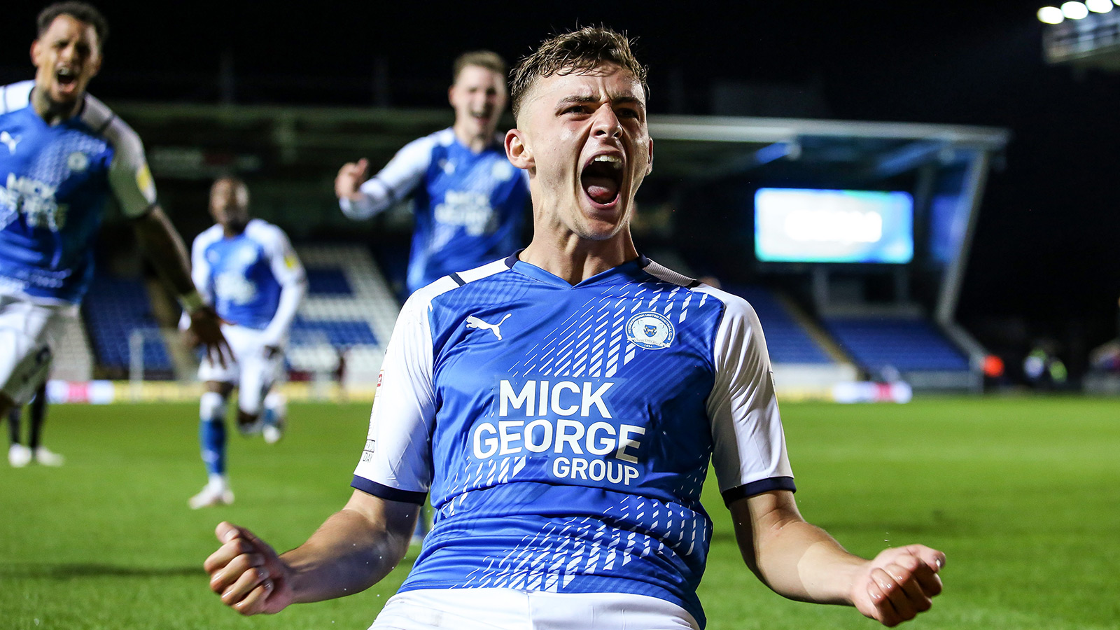 17th August '21 | One of our own, Harrison Burrows, celebrates scoring against Cardiff City