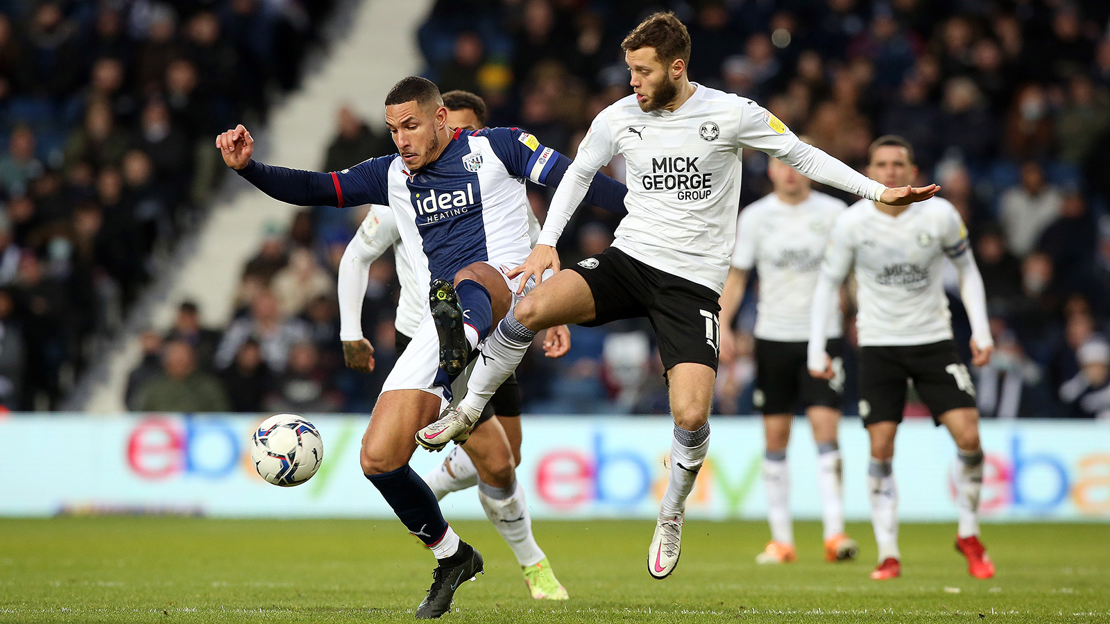 Jorge Grant in action against West Brom