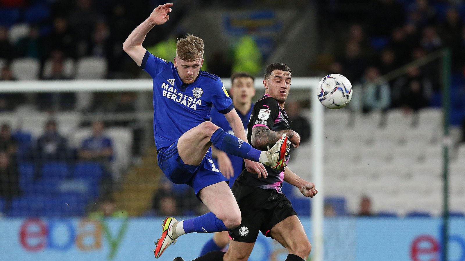 Oliver Norburn in action against Cardiff City