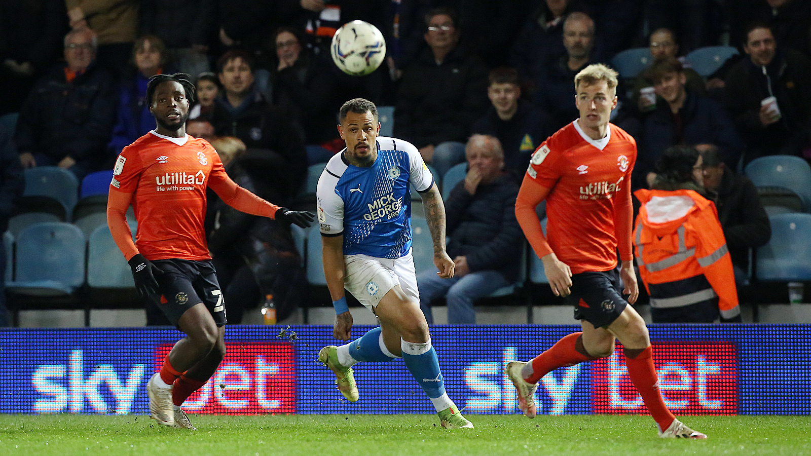 JCH in action against Luton Town