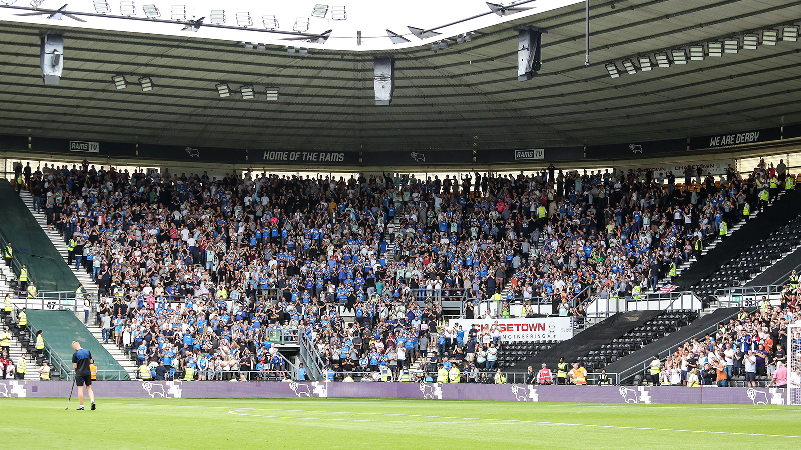 Posh fans at Derby County