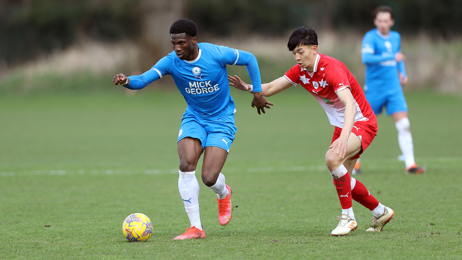 Pemi Aderoju in action for the U21s against Barnsley U21s