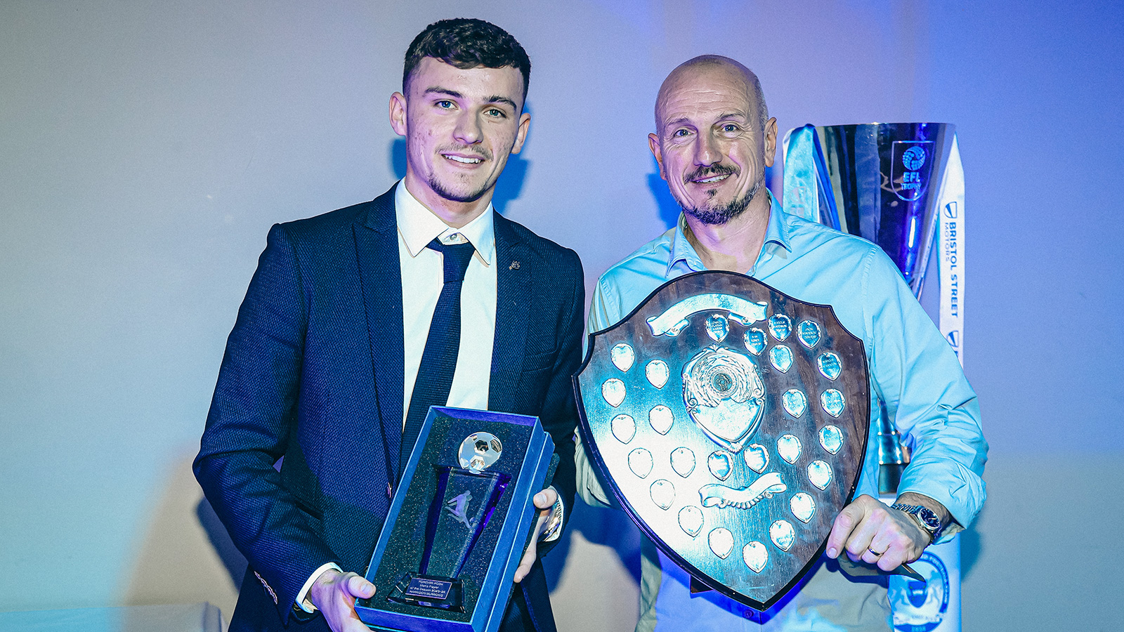 Harrison Burrows is presented with the foreverposh Player of the Season Award