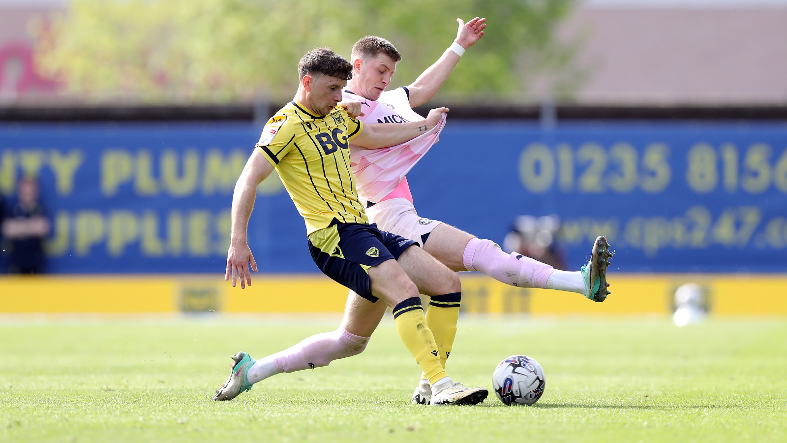 Josh Knight in action against Oxford United