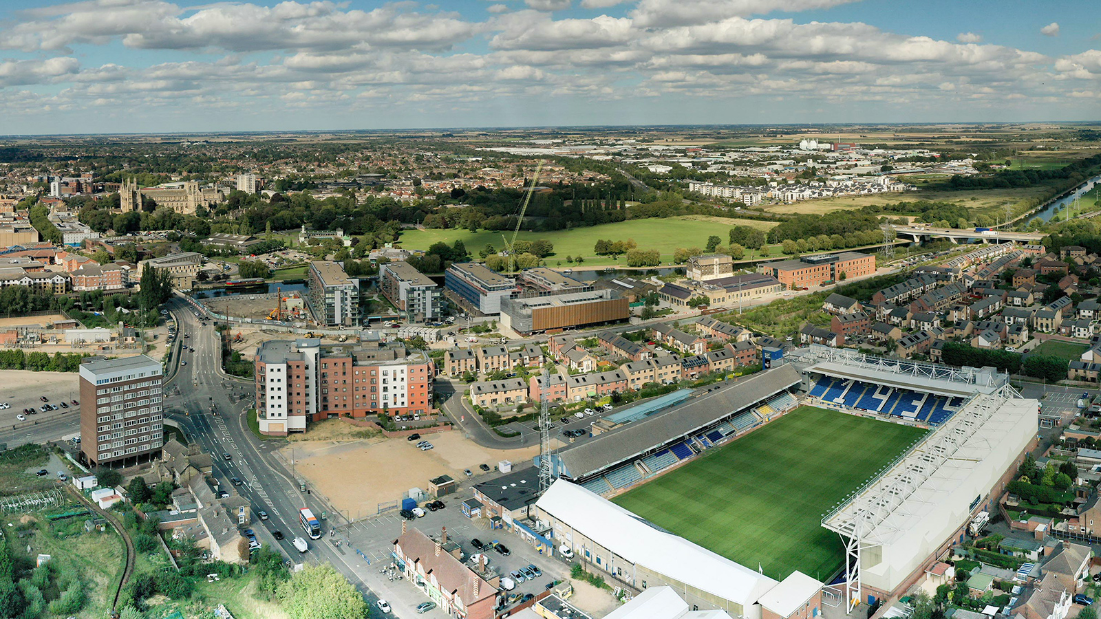 Town Bridge leading to the Weston Homes Stadium