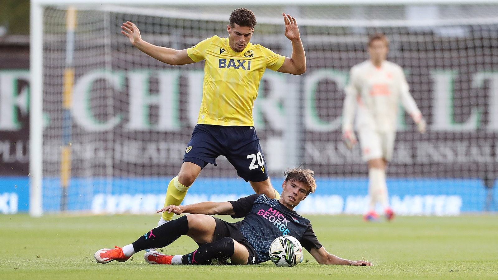 Action between Oxford United and Posh