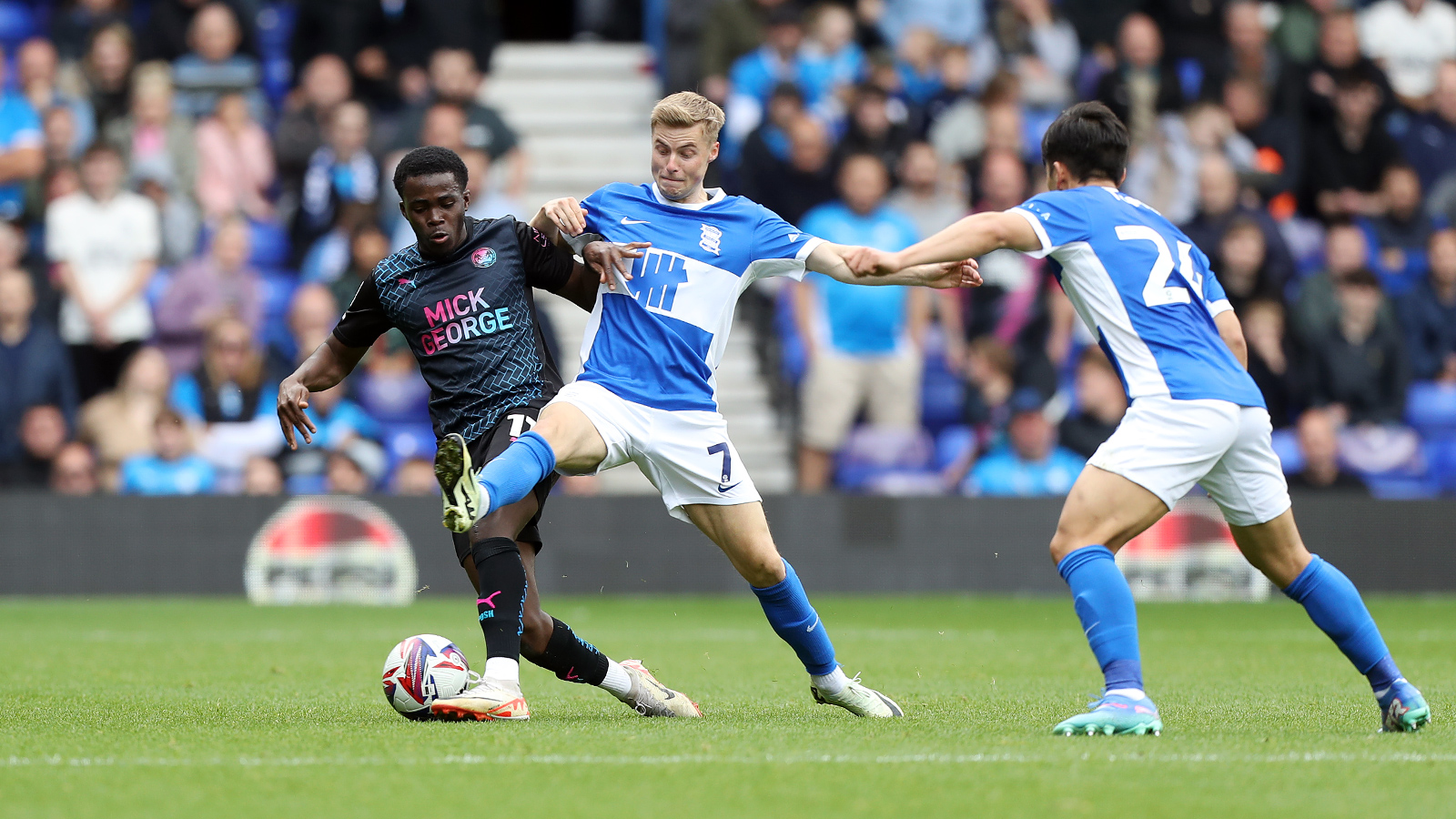 Kwame Poku in action against Birmingham City