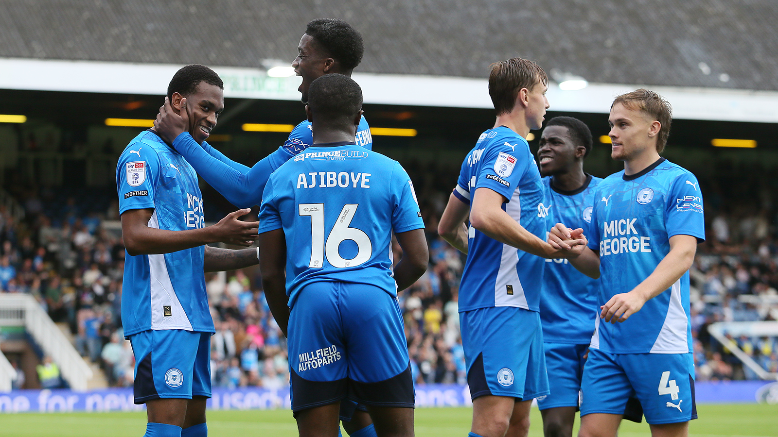 Malik Mothersille celebrates scoring his goal with team-mates