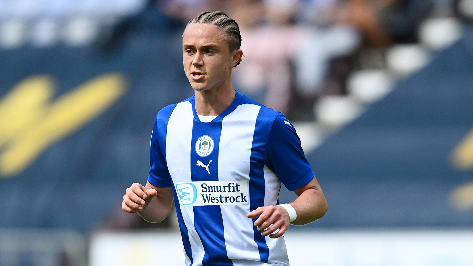 Thelo Aasgaard in action for Wigan Athletic