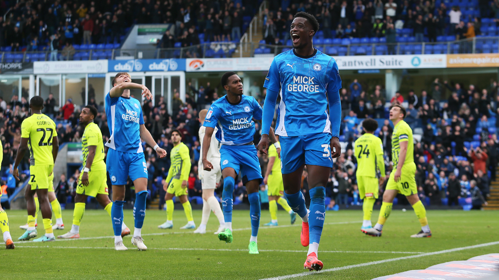 Emmanuel Fernandez celebrates scoring against Rotherham United