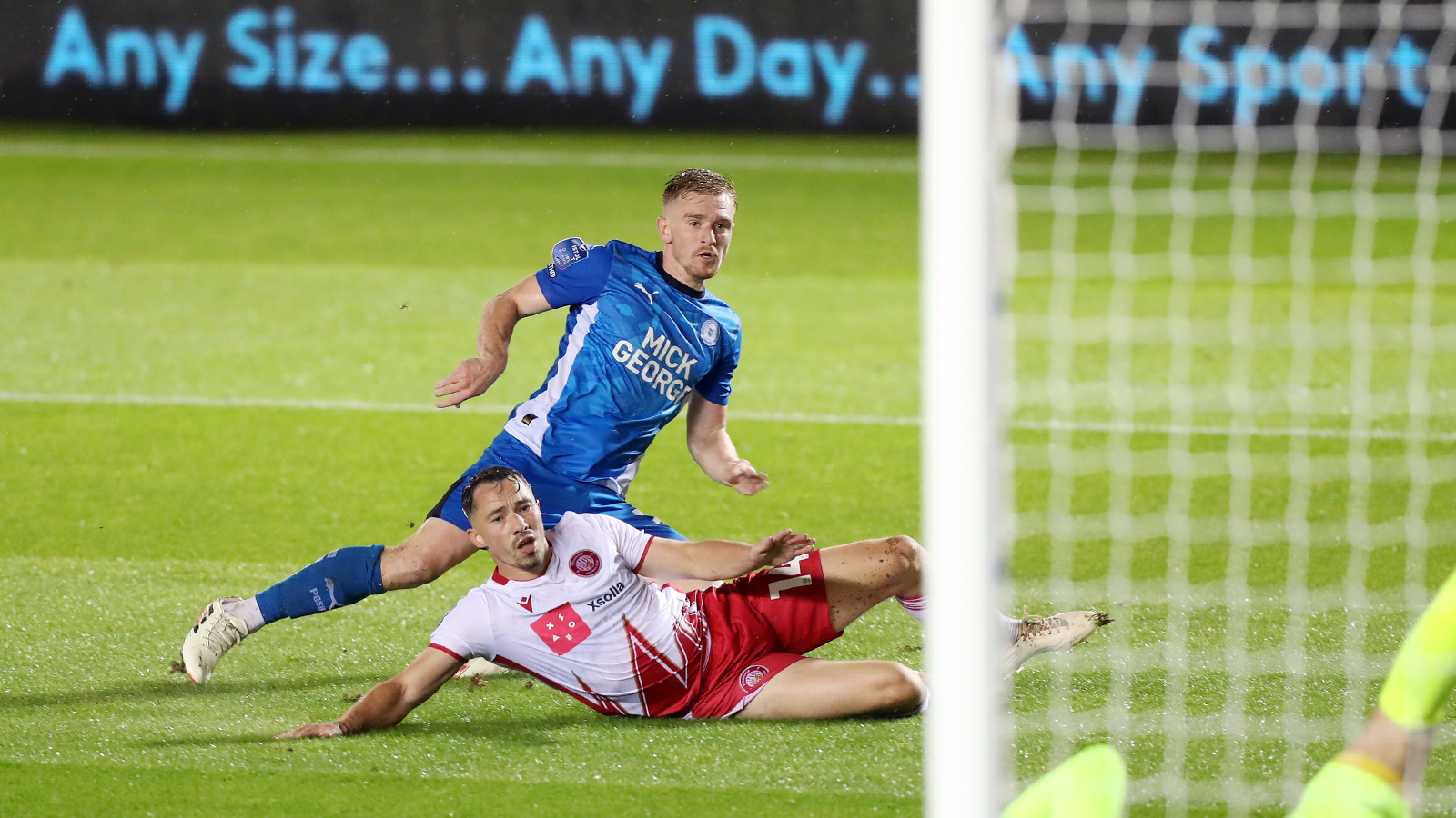 Jack Sparkes scores his goal against Stevenage