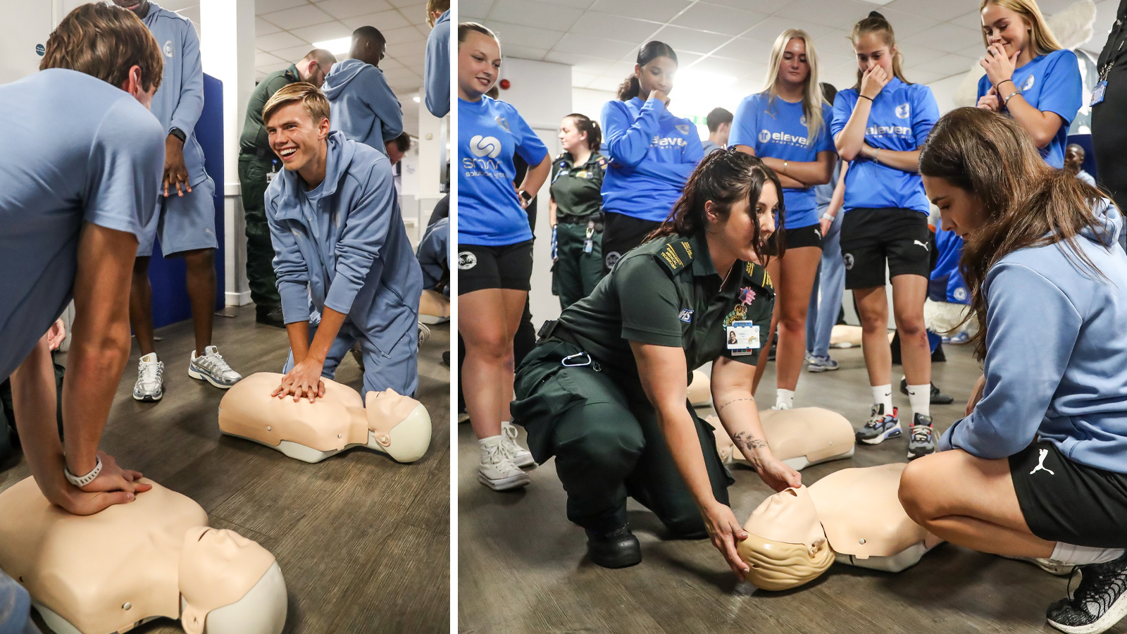 Posh players learn CPR