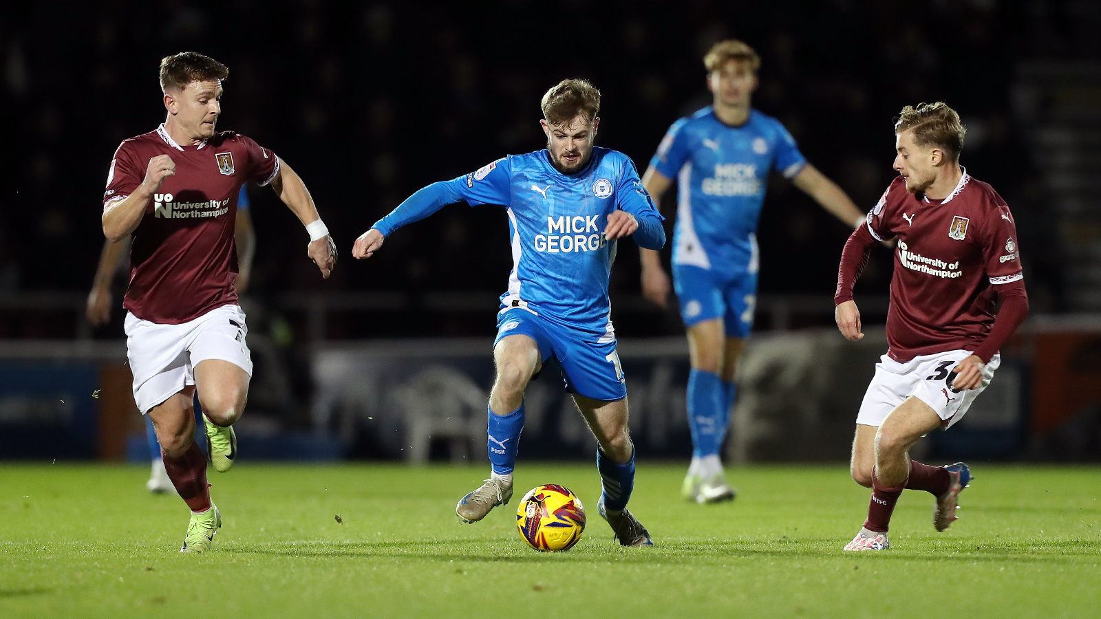 Action between Posh and Northampton Town