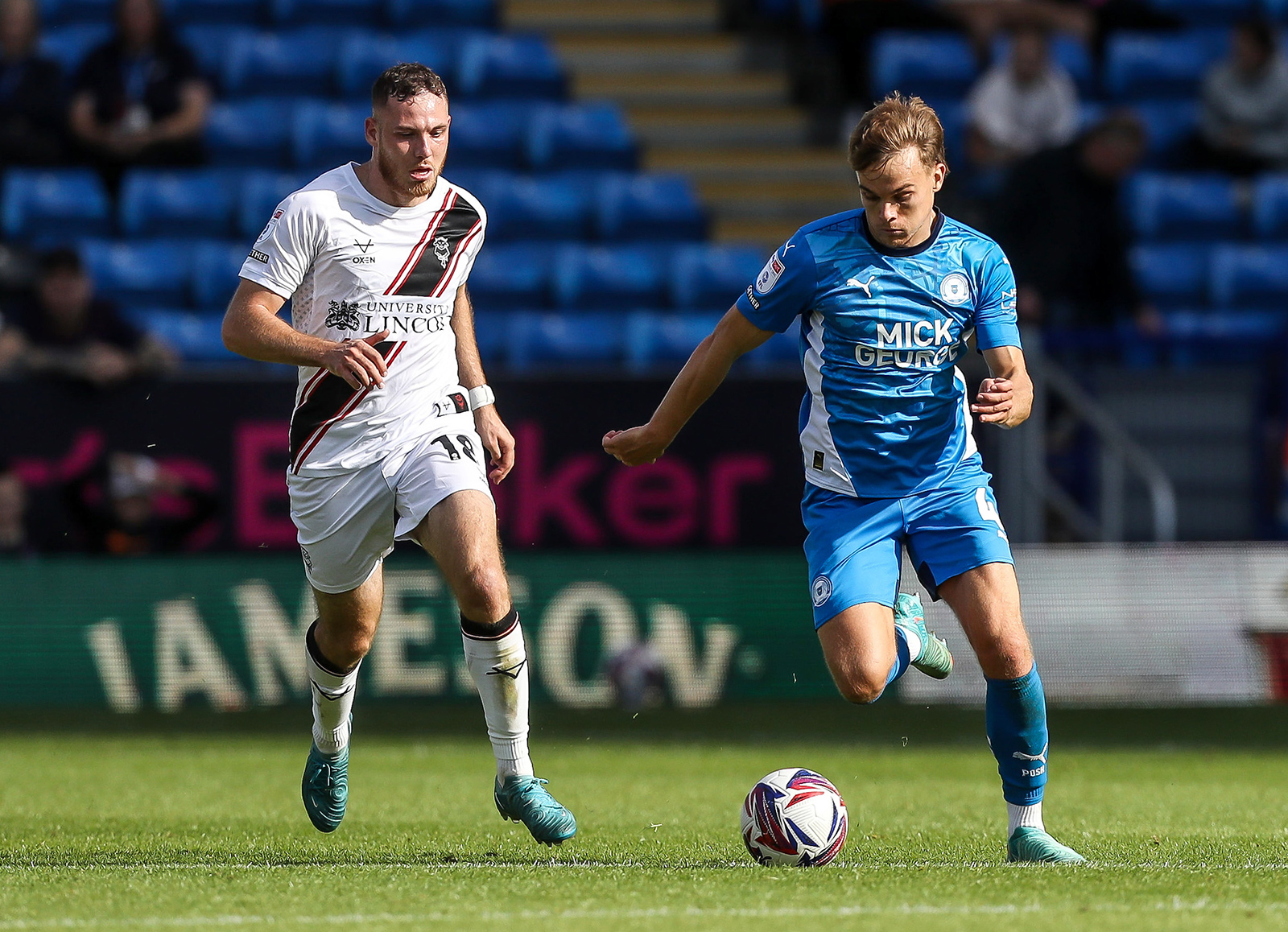 Action between Posh and Lincoln City