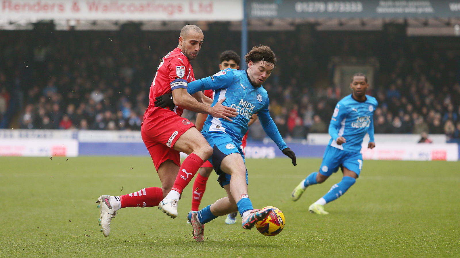 Action between Posh and Leyton Orient