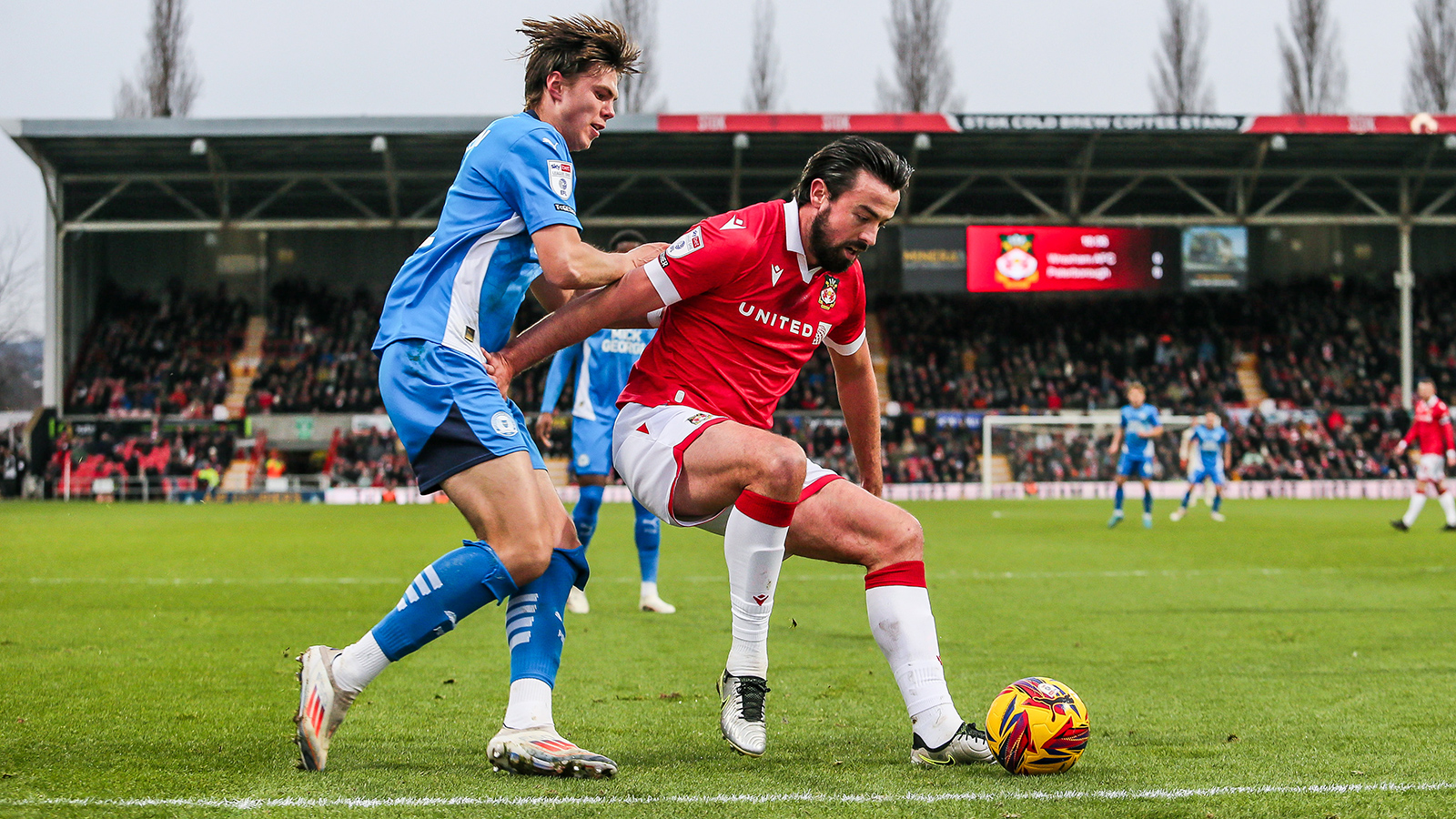 Action between Posh and Wrexham