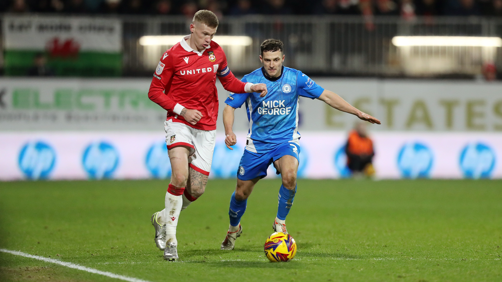 Action between Posh and Wrexham