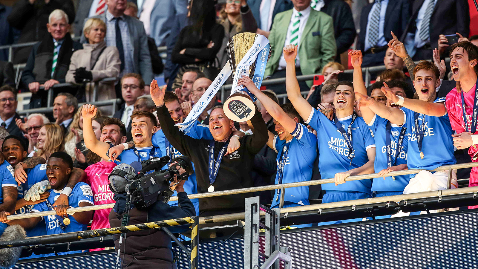 Posh lift the 2024 Bristol Street Motors Trophy