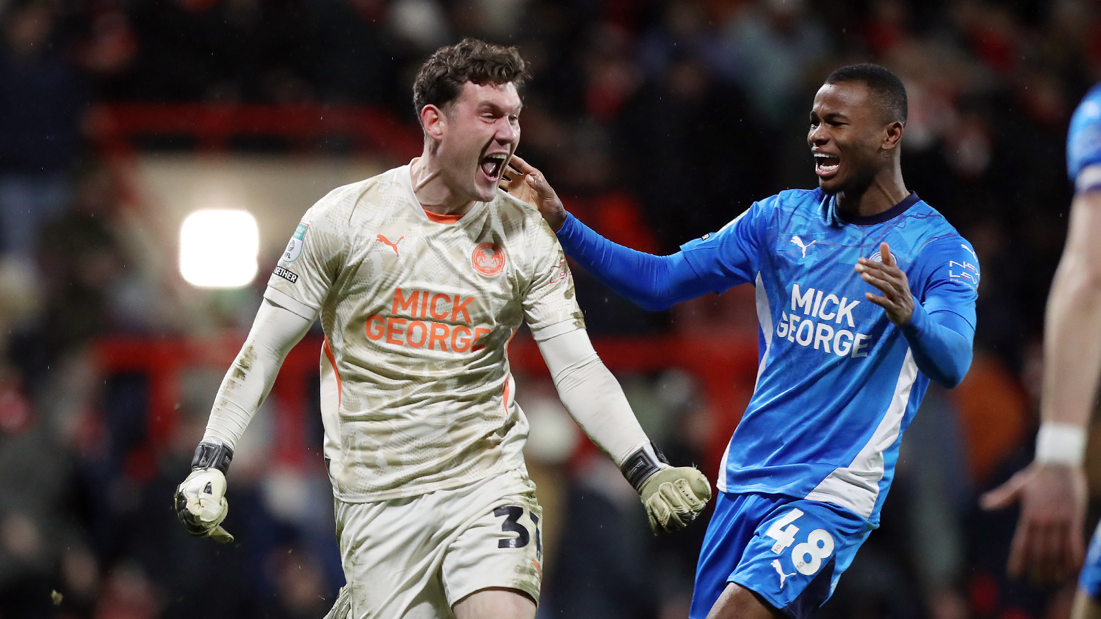 Jed Steer and Bradley Ihionvien celebrate