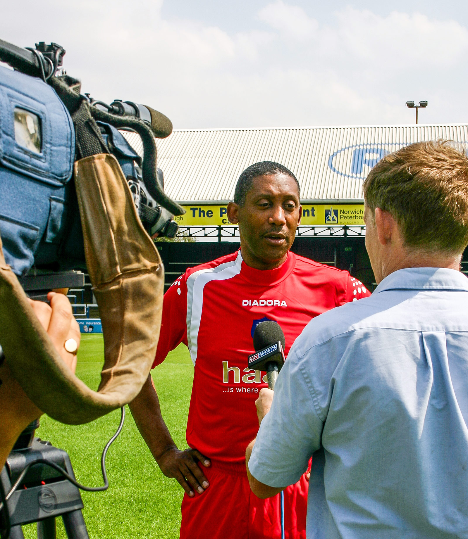 Keith Alexander is interviewed by the media