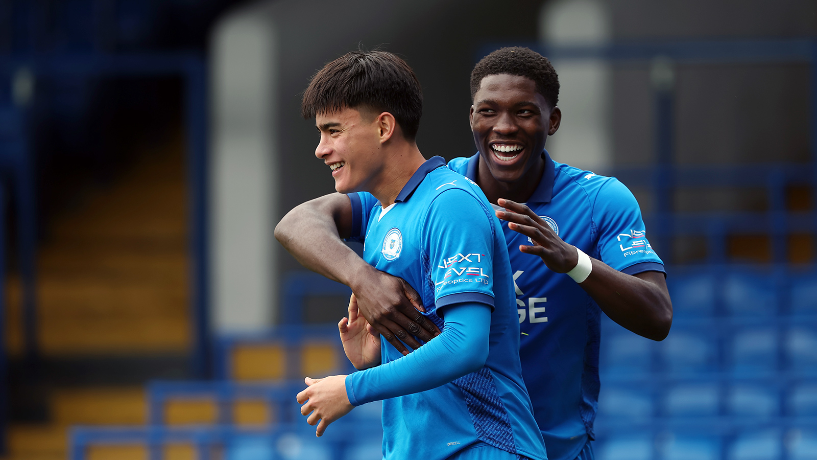 Eddie Fox and David Kamara celebrate