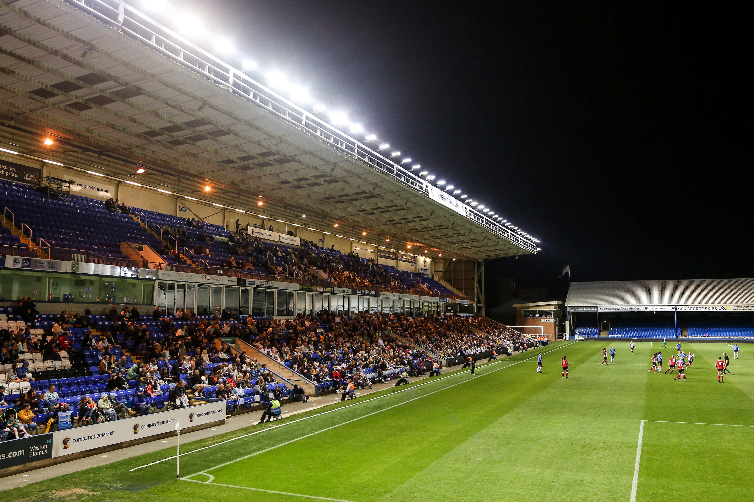 Supporters Watching Posh Women At Weston Homes Stadium