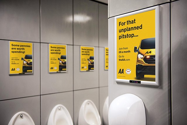 Washroom advertising