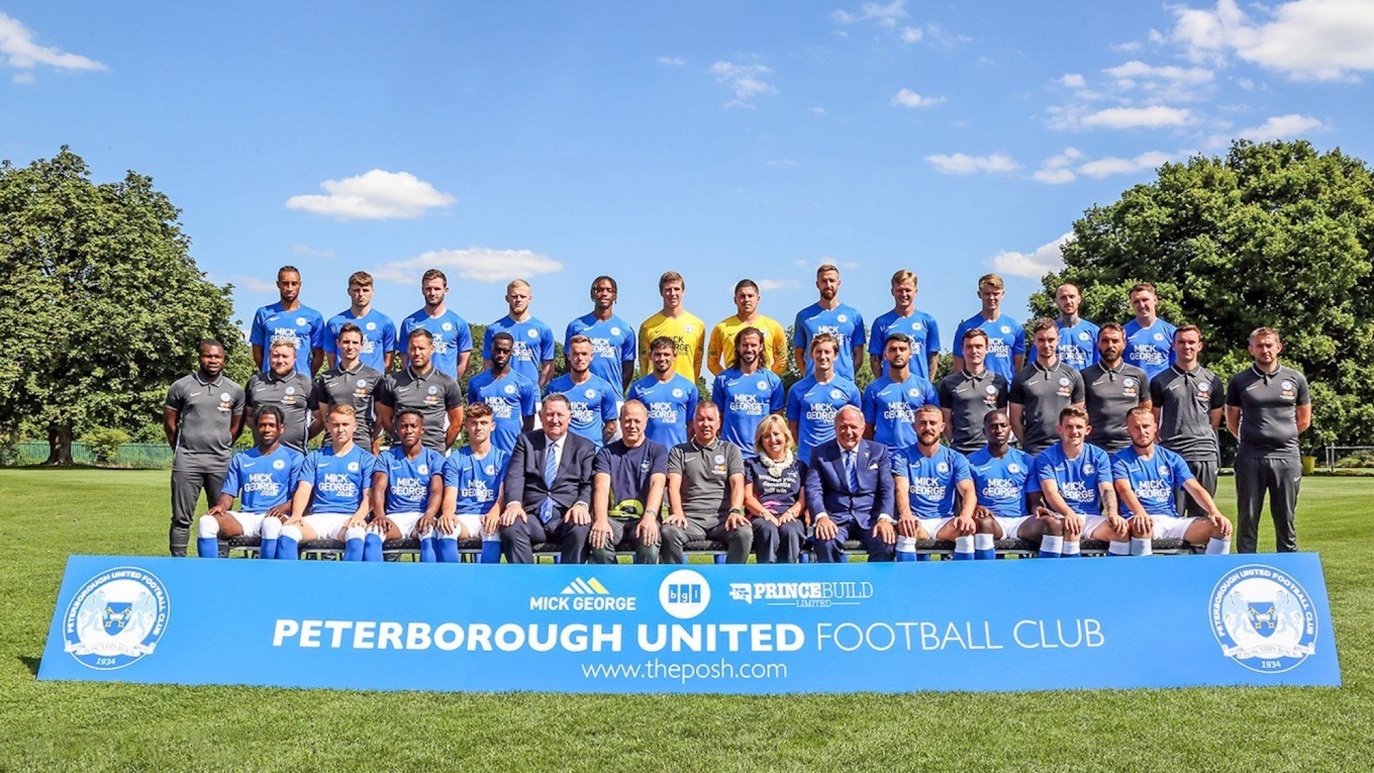 2019/20 Official Squad Photo Peterborough United The Posh