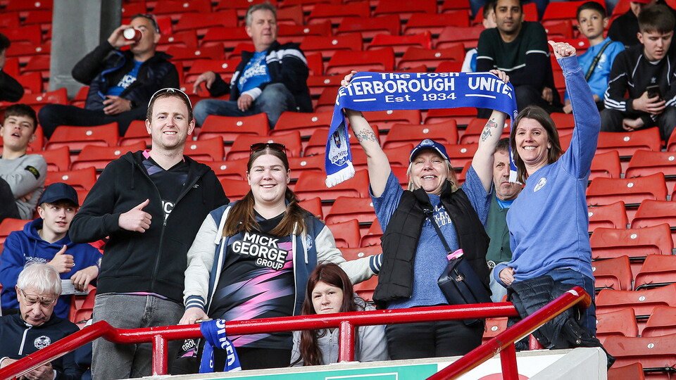 Posh Fans at Barnsley