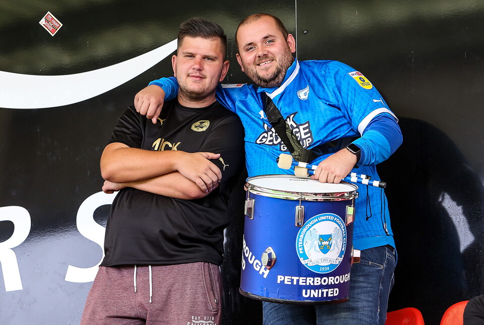 Posh fans at Cheltenham Town
