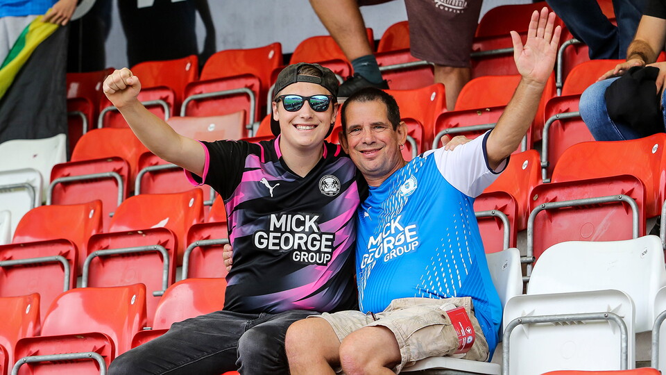 Posh fans at Cheltenham Town