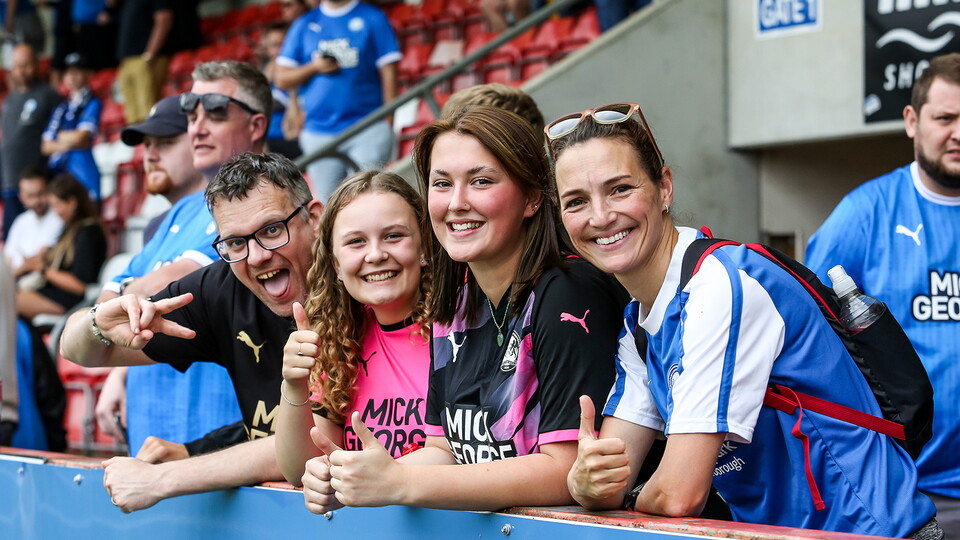 Posh fans at Cheltenham Town