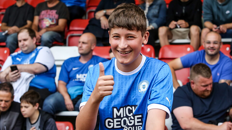 Posh fans at Cheltenham Town
