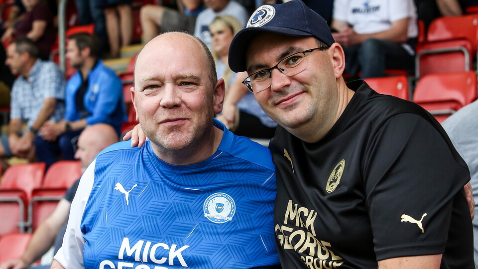 Posh fans at Cheltenham Town