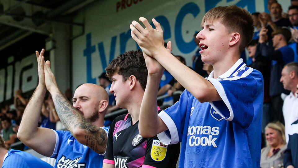 Posh fans at Cheltenham Town