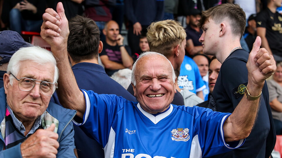 Posh fans at Cheltenham Town