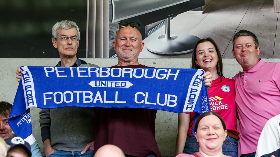 Posh fans at Cheltenham Town