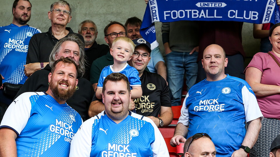 Posh fans at Cheltenham Town