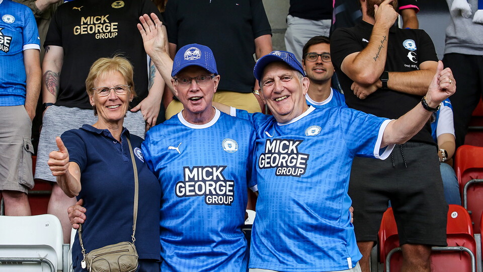 Posh fans at Cheltenham Town