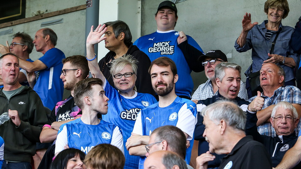 Posh fans at Cheltenham Town