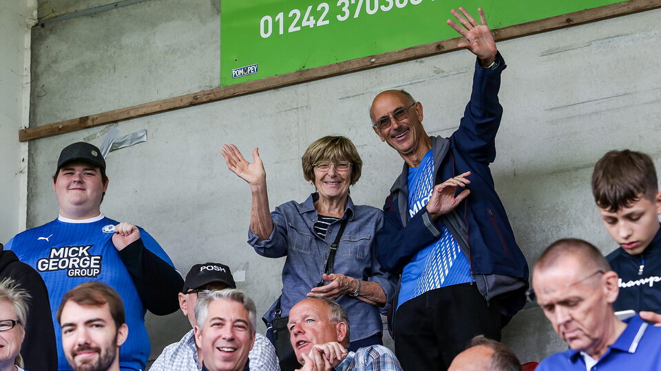 Posh fans at Cheltenham Town