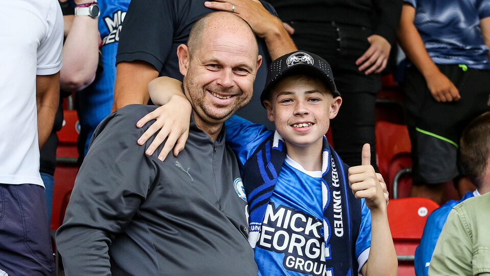Posh fans at Cheltenham Town