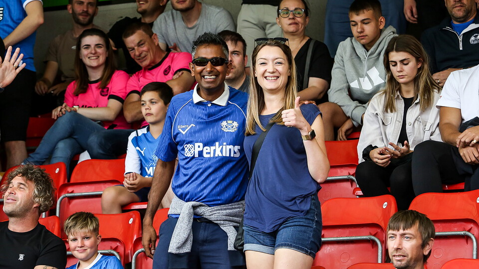 Posh fans at Cheltenham Town