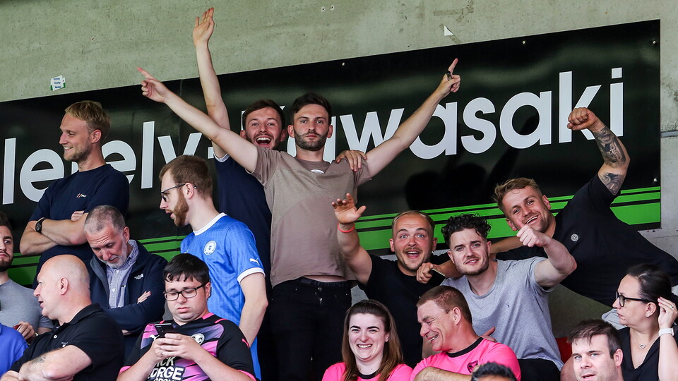 Posh fans at Cheltenham Town