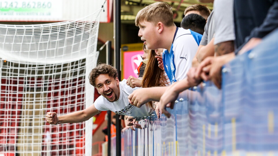 Posh fans at Cheltenham Town