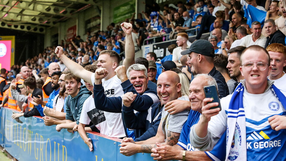 Posh fans at Cheltenham Town