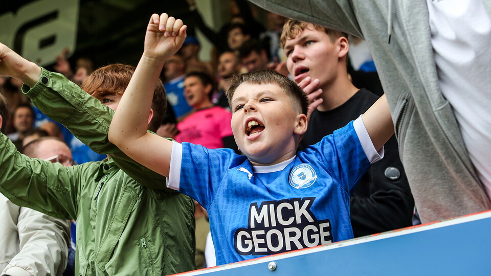 Posh fans at Cheltenham Town
