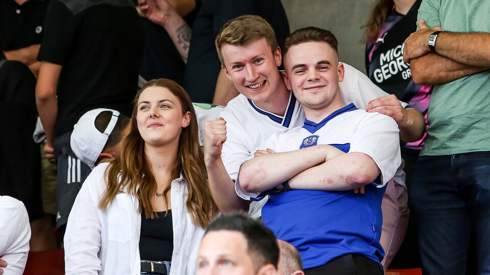 Posh fans at Cheltenham Town